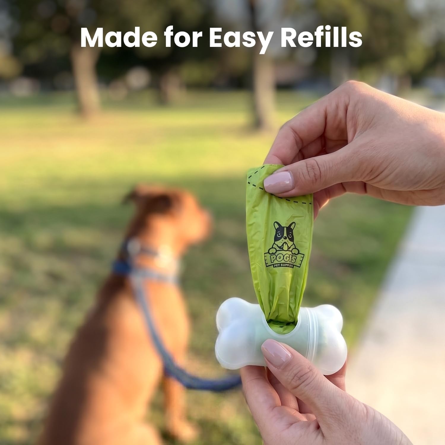 Pogi’S Dog Poop Bags – Leak-Proof & Extra Thick Pet Waste Bags (Unscented, 30 Rolls, 450-Count)