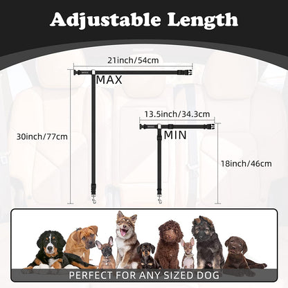 Dog Seat Belt for Car, Headrest Restraint Safety Lead, Dogs Cats