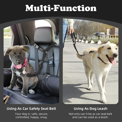 Dog Seat Belt for Car, Headrest Restraint Safety Lead, Dogs Cats